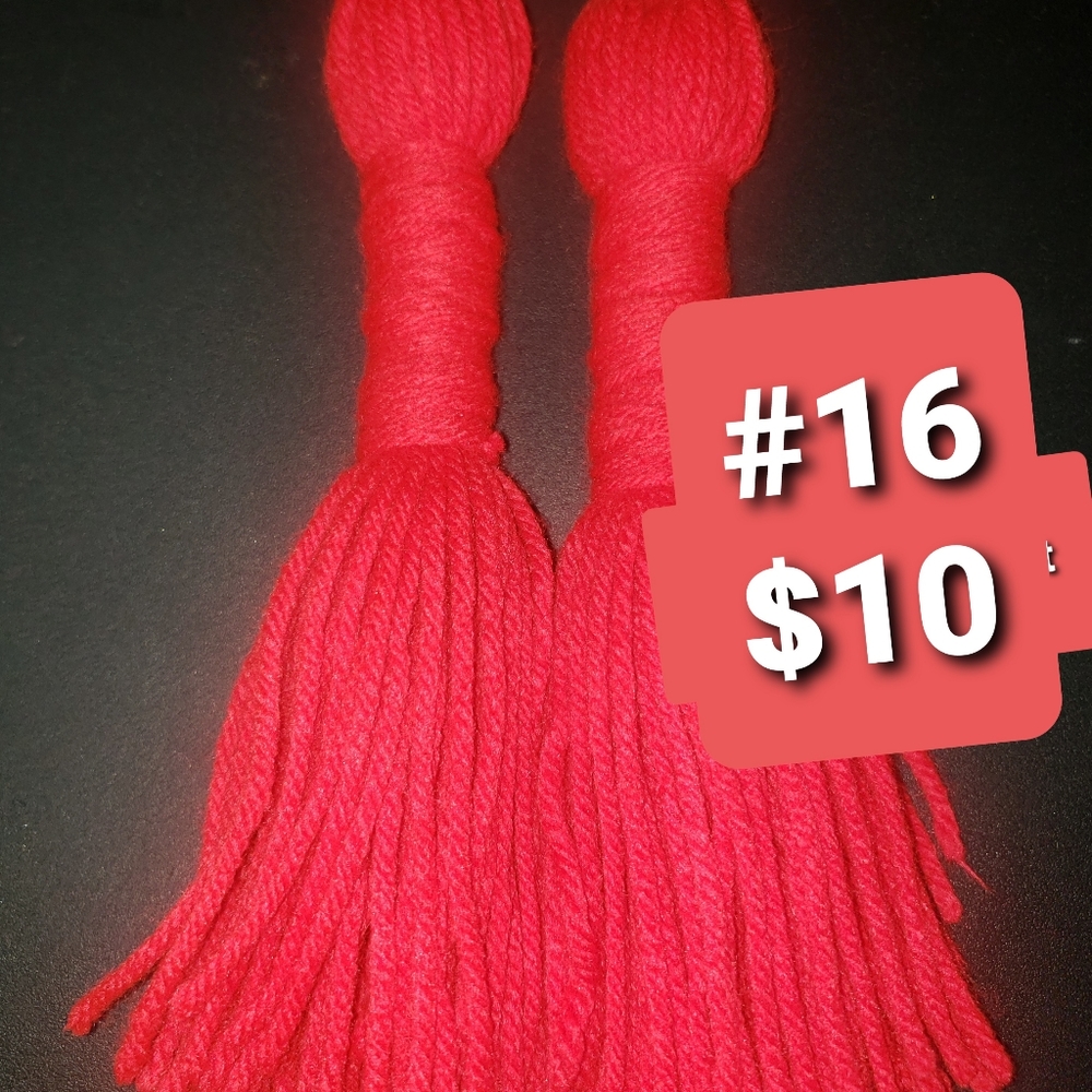 Yarn earrings